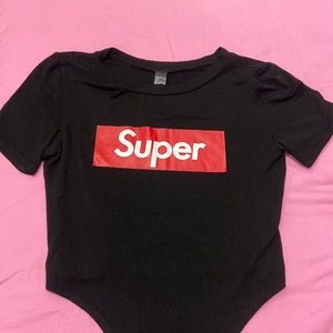 Black “ super “ shirt for sale